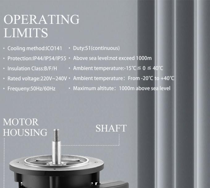 Bomba de piscina 2800 rpm Motor asincrónico monofásico con carcasa de aluminio resistente al agua y frecuencia de 220V 50Hz 2