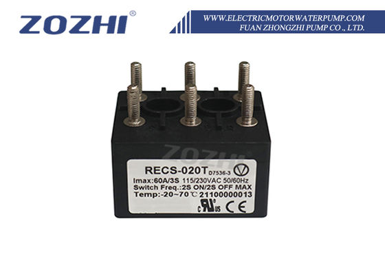RECS-020T Interruptor centrífugo electrónico con rango de temperatura de 0 a 70 °C con frecuencia máxima de 2S ON/2S OFF y duración de 1 millón de ciclos