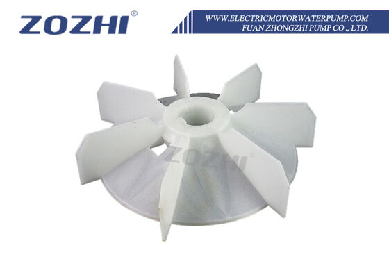 Y2-63 Cuchilla de ventilador de enfriamiento de plástico blanco PP 12 × 87 mm 5 cuchillas para 63 Accesorios de motor eléctrico de CA